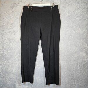 JM Collections Black Straight Leggings Womens 2x Pants Studs Pull On Office